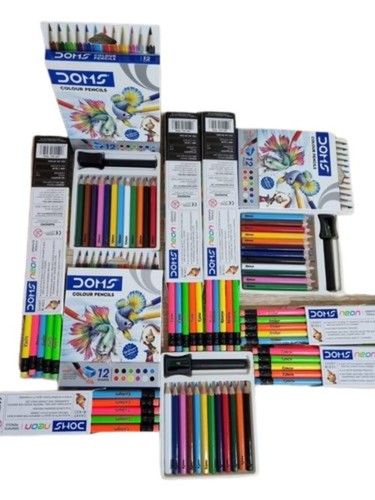 Wood Multicolor Doms Colours Pencil Set And Doms Pencil Set Combo