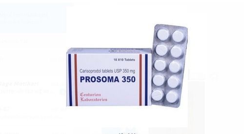 Prosoma 350 Caris0prodol Tablets Usp 350 Mg, 10x10 Blister Pack