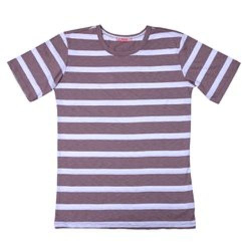 Versatile And Comfortable Cool Stylish Round Neck Striped Printed Mens T-shirt