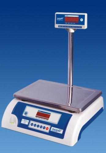 White Color Digital Lcd Display Weighing Scales With Stainless Steel Materials Accuracy: 99.9  %