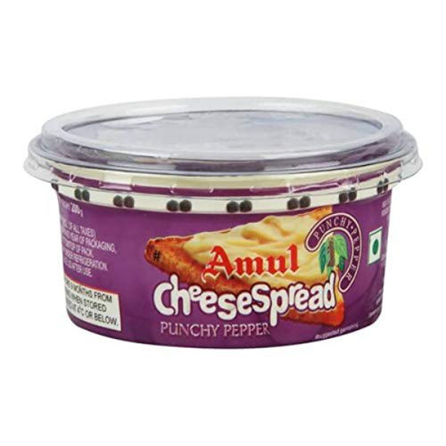 Amul Cheese Spread, Punchy Pepper Longer Shelf Life Fresh And Delicious