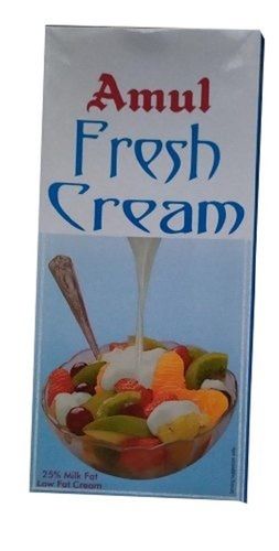 Amul Fresh Cream, Longer Shelf Life Fresh And Delicious 25 % Milk Fat Low