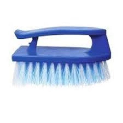 Blue Plastic Hand Brush For Cloth Cleaning Made Up Of Solid Plastic Use With Daily House Hold Items