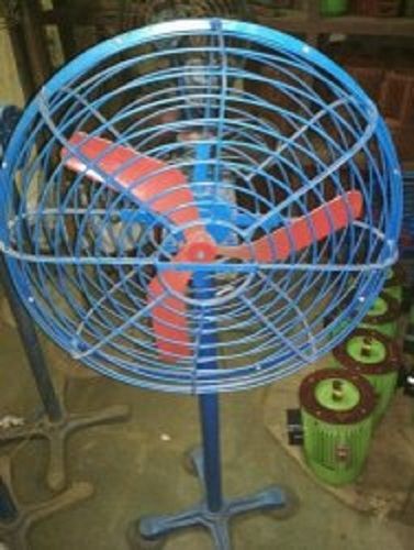 Blue Pedestal Fast Fan, Lower Power Consumption, Efficient Electrical Heavy Duty