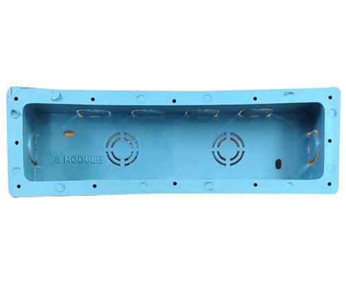 Sky Blue Pvc Rectangular 6 Way Concealed Box For Junction Boxes Made With Purest Quality Material Which Provide You Full Safety 