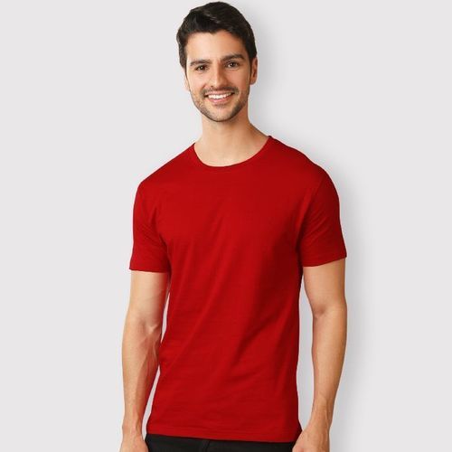 Round Neck Pure Cotton Red T Shirt