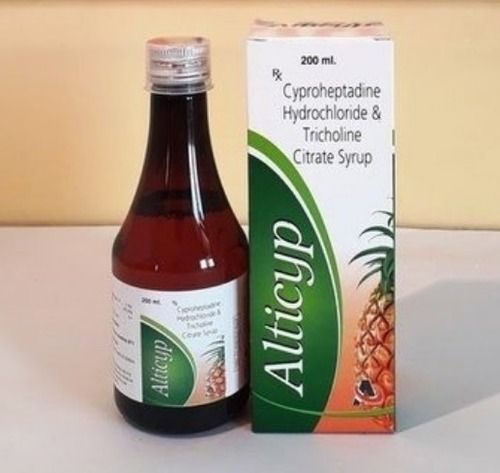 Alticyp Cyproheptadine Hydrochloride And Tricholine Citrate Syrup 200Ml  General Medicines