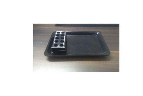 Light Weight Black Rectangle Shaped Blood Sample Collection Tray For Laboratory Uses