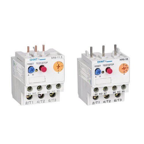White Electric Industrial 1A Rated Current Din Rail Mounting Overload Relays