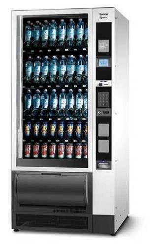 Fully Automatic Snacks Vending Stainless Steel Machine, Rectangular Black Machine