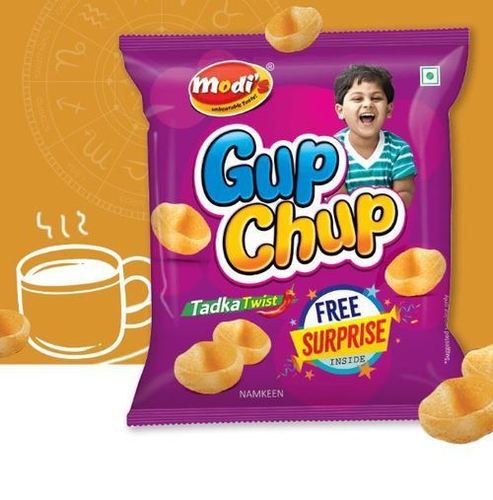 Modi Crunchy Gup Chup Snacks, Filled With Oregano Tastes With 6 Months Shelf Life