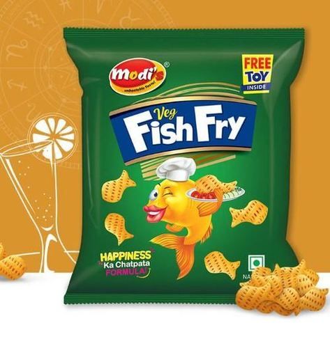 Modi Snacks 100% Vegetarian Tasty And Crispy Fish Fry Snacks For Kids Packaging Size: 20G