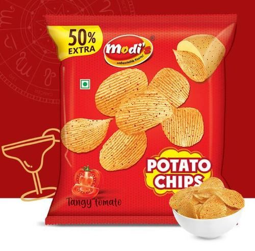 Modi Snacks Tangy Tomato Flavor Crunchy Potato Chips For Kids With 6 Months Shelf Life
