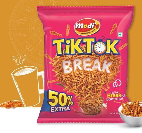 Modi Snacks Tik Tok Break Tasty And Crunchy Snacks For Kids With 6 Months Shelf Life Packaging Size: 30G