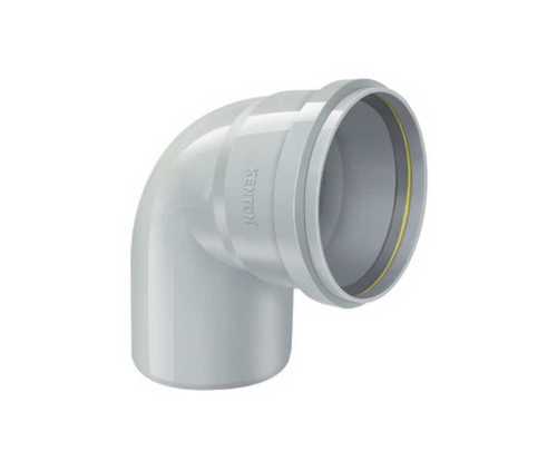 White Ring Type Connection Upvc Bend For Drainage, Grey Color And Round Shape