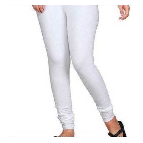 stretchable skin friendly breathable full length cotton white casual wear legging 331