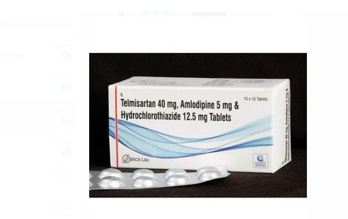 Telmisartan Amlodipine Mg और हाइड्रोक्लोरोथियाज़ाइड टैबलेट, 10 X 10 टैब