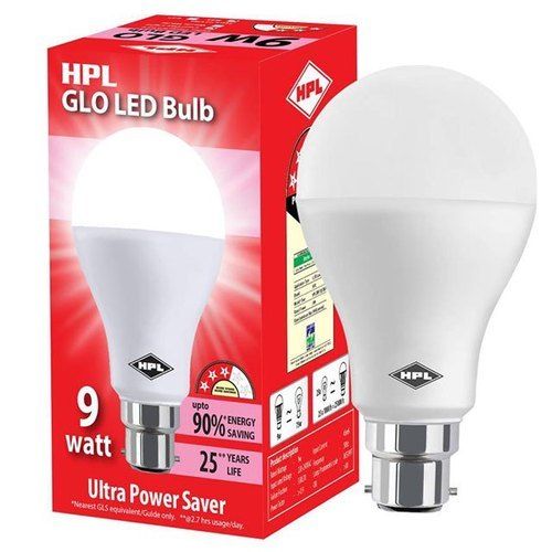 Ultra Power Saver Round Shape Hpl Golden Led Bulb With 9 Watt For Home Use 