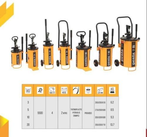 5 To 50 Kg Capacity Wheel Mount Portable Grease Dispenser Warranty: 6 Month