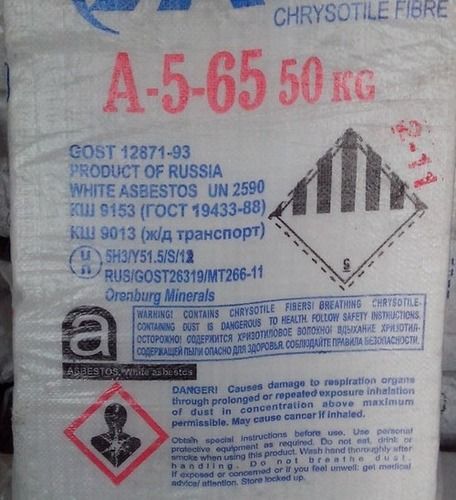 A-5-65 Raw Chrysotile Asbestos Fiber (50 Kg)