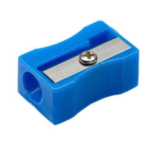 Blue Plastic Medium Size Rectangular Shape Pencil Sharpener