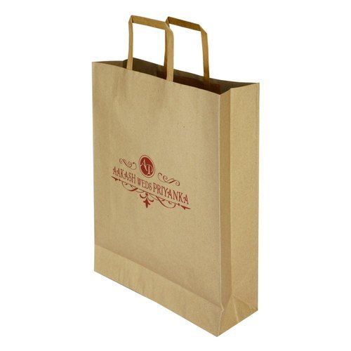 Brown Paper Carry Bag, Eco Friendly, Biodegradable Recyclable And Reusable Max Load: 1  Kilograms (Kg)