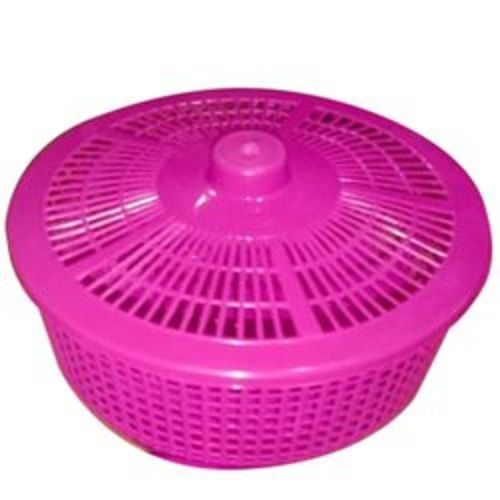 Indian Eco Friendly And Recyclable Pink Plastic Fruit Basket With Lid For Kitchen