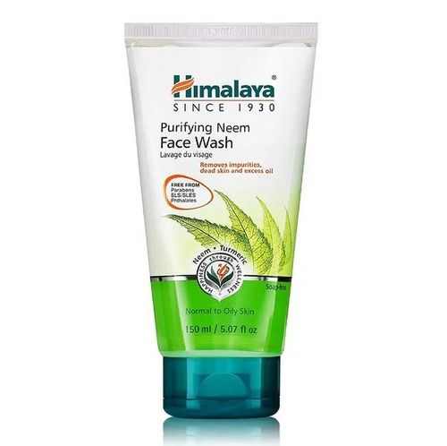 Himalaya 100% Natural Herbals Neem Face Wash For Instant Glow, Net Vol. 150Ml Bottle Color Code: Green