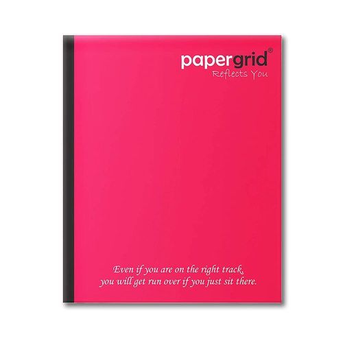 Pink Soft Cover Papergrid Single Line A4-Size White Paper Notebook With 224 Pages