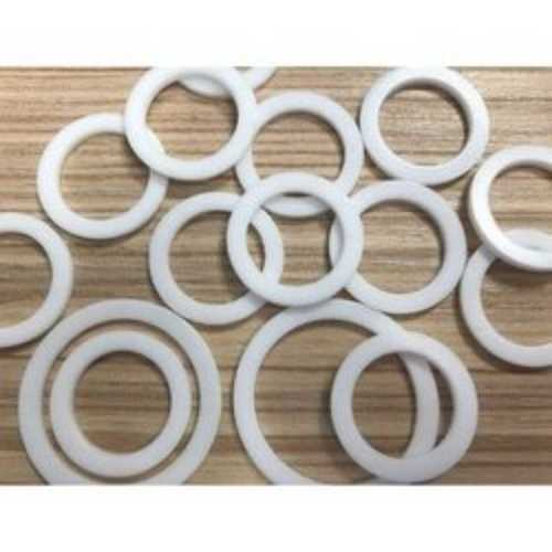 Ptfe Gasket 10 Mm To 700 Mm Diameter, 0.5 Mm Approx Thickness, White Color