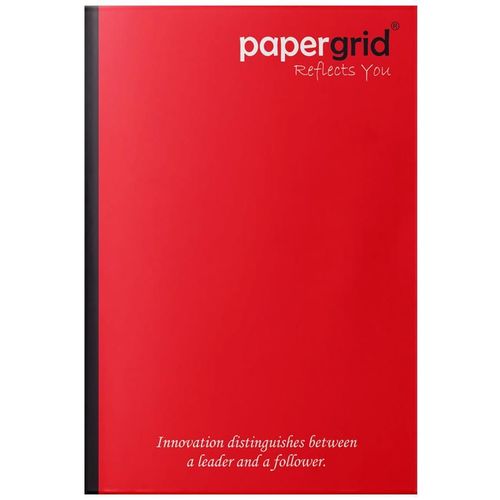 Red Soft Cover Papergrid Single Line A4-Size White Paper Notebook With 224 Pages