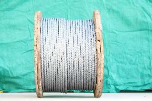 Grey Steel Fishing Wire Rope In Polypropylene And Steel Core And Machine Made