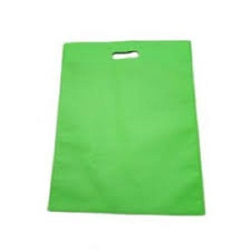 Silk Printing 100 Percent Eco Friendly And D Cut Non Woven Green Carry Bag With Patch Handle