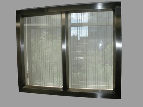 Beautiful Sleek And Minimalist Design Silver Stainless Steel Glass Window