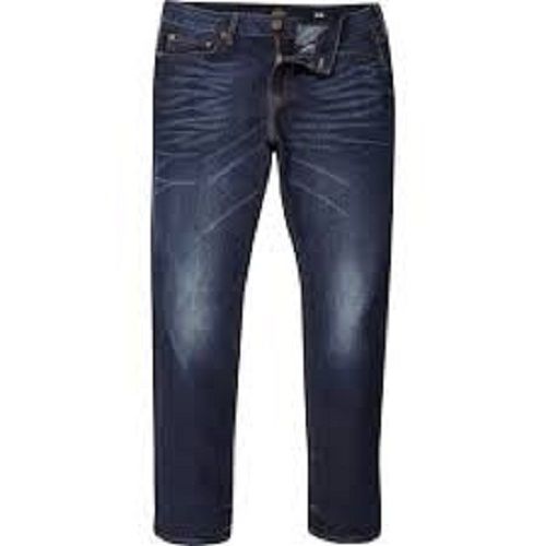 Quick Dry Breathable And Comfortable Stretchable Plain Dyed Blue Denim Men Jeans