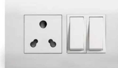 Electric Switches In Rectangular Shape And White Color, Abs Plastic Material