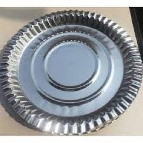 Eco Friendly Safe And Hygienic Round Silver Disposable Paper Plate For Multi Use  Size: 7-8 Inch