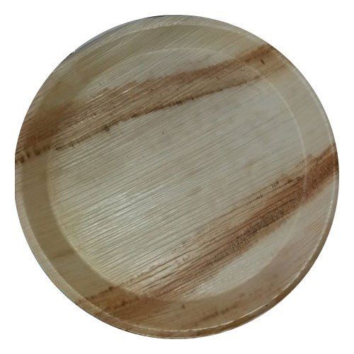 Use And Throw And High Grade Disposable Brown 12 Inch Round Shape Areca Leaf Plate Design: Plain