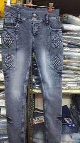 Ladies Grey Shaded Stylish And Fancy Comfortable Full Length Jeans