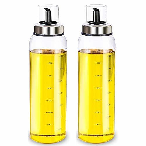 Leak Resistance Unbreakable Transparent Oil Dispenser Bottle (Pack Of 2) Industrial