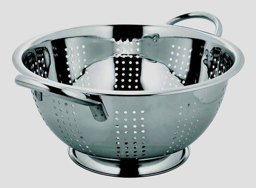 Silver Premium Quality Lightweight Corrosion Resistant With Fine Finish Stainless Steel Colander