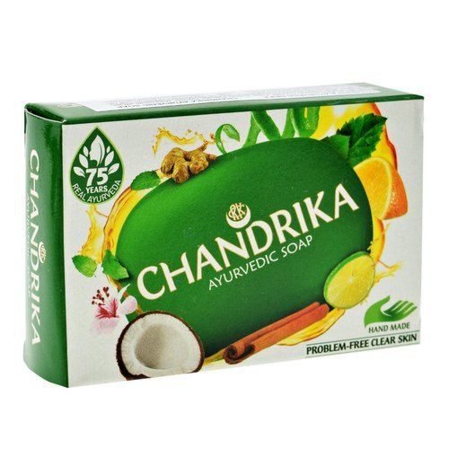 Green Pure And Refreshing Skin Nourishing Soothing Chandrika Ayurvedic Soap For Normal Skin