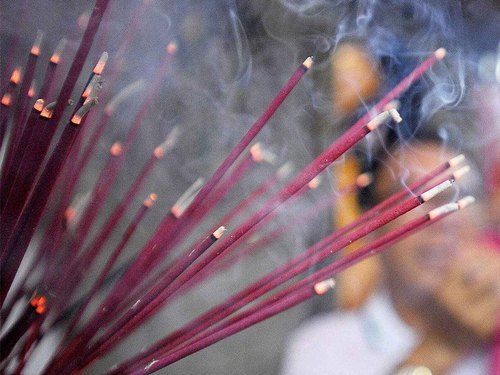 पर्पल पिंक पर्यावरण के अनुकूल और कीट प्रतिरोधी चारकोल धूप बत्ती अगरबाती स्टिक