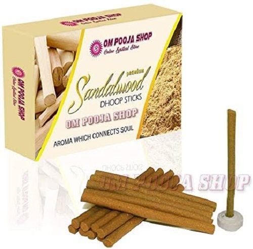 Sandalwood No Bamboo Long Lasting Charcoal And Chemical Free Dhoop Sticks Burning Time 15 20