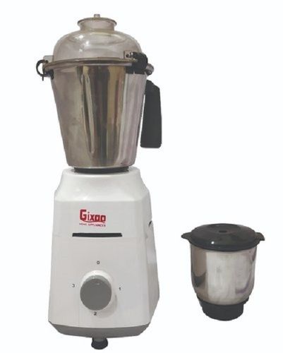 White Sturdy And Durable Body Light Weight Portable High Quality 500 W Mixer Grinder