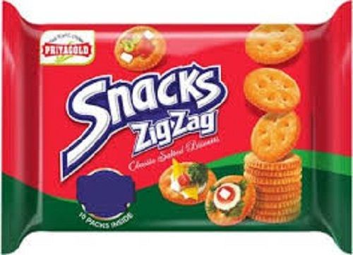 Sweet And Delicious 100% Healthy Round Priyagold Snacks Zig Zag Biscuit Fat Content (%): 18.2 Percentage ( % )