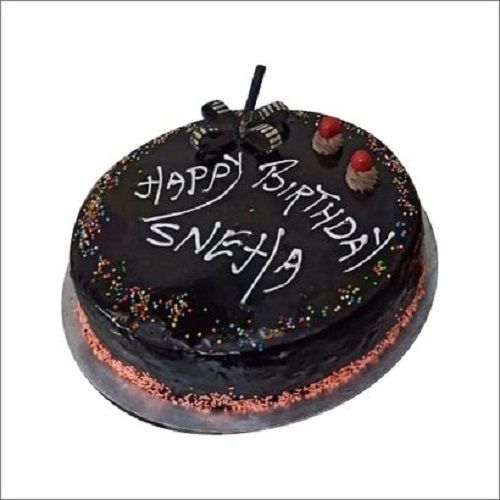 Sweet And Delicious Pure Fresh Round Eggless Chocolate Birthday Cake