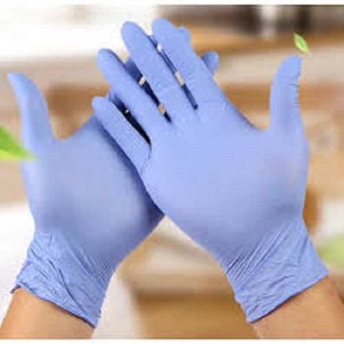 Blue 100 Percent Protective And Full Finger Safety Surgical Hand Gloves