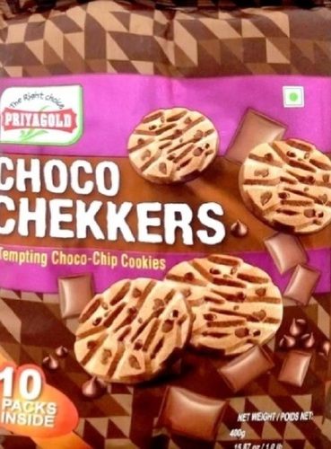 Delicious And Crunchy Priyagold Choco Chekkers Cookies For Tea Time Snacks Fat Content (%): 5 Grams (G)