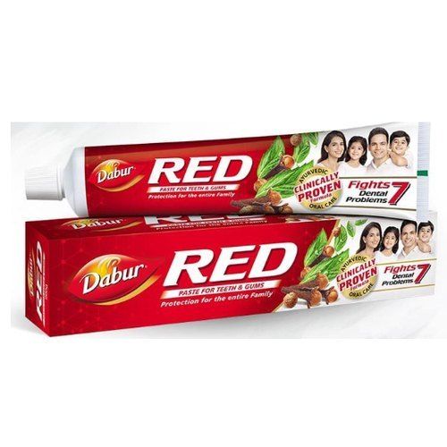 Made With Natural And Herbal Ingredients Brown Clean Teeth Dabur Red Tooth Paste